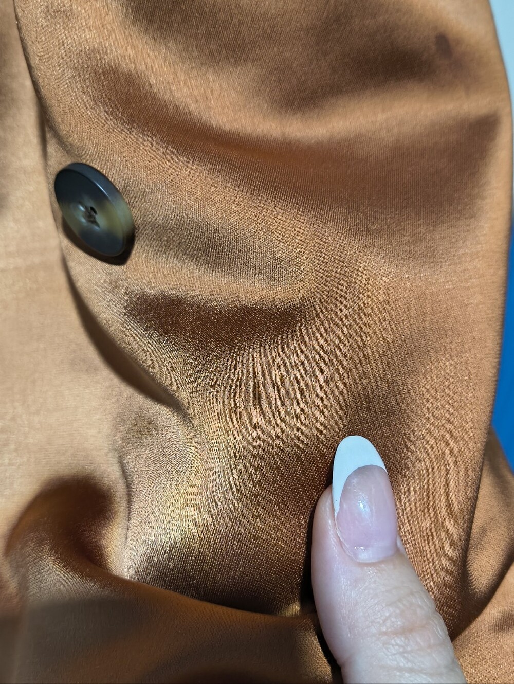 Jason Wu Rust Copper Satin Double Breasted Sleeveless Blazer Vest Small As-Is - Picture 12 of 14